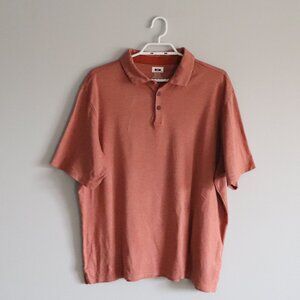 Joseph Abboud Mens Pink Sz XL Buttoned Polo Short Sleeve Collared Pullover‎ Top
